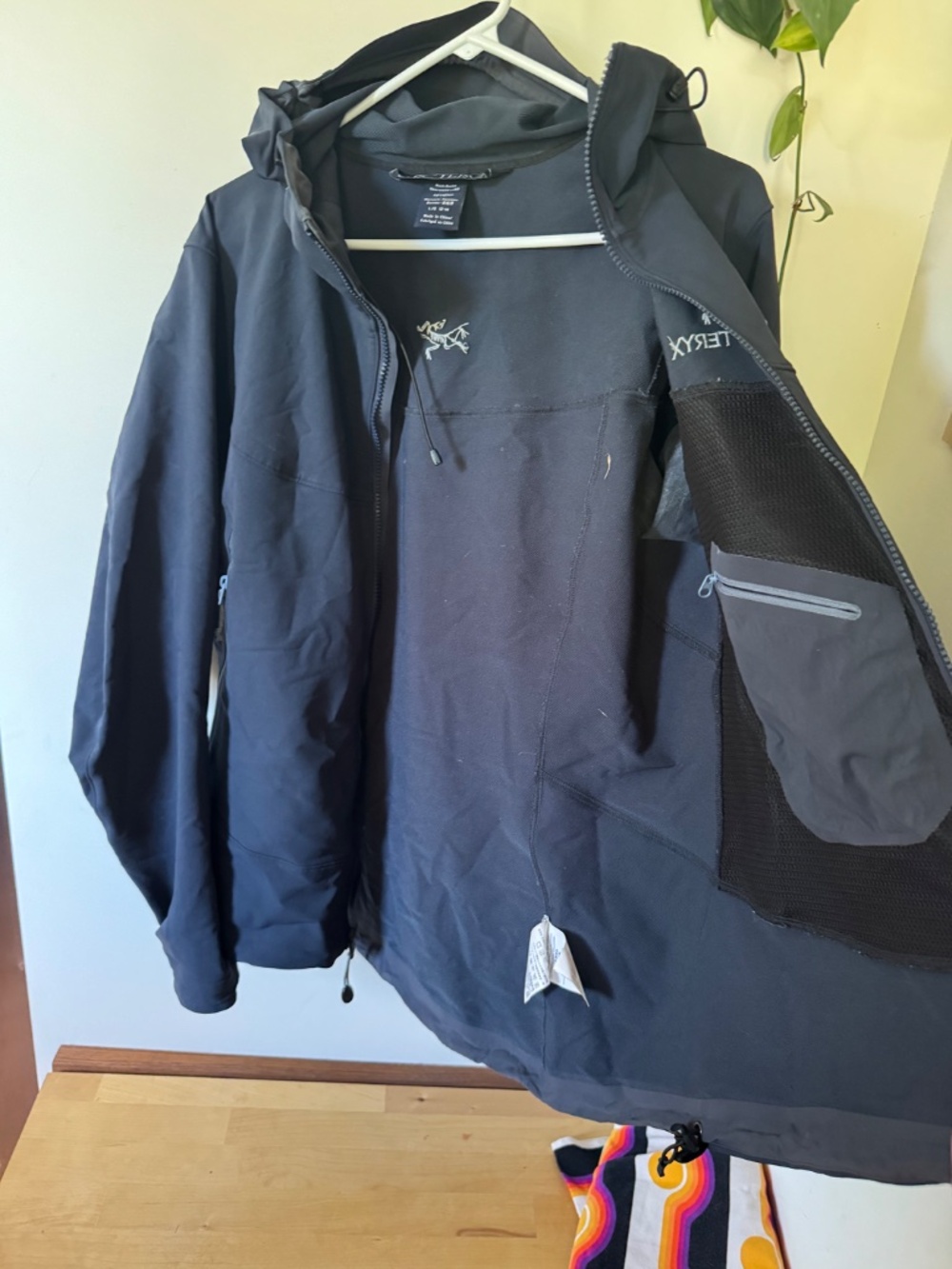 Navy Softshell Rain Jacket - Picture 4 of 6